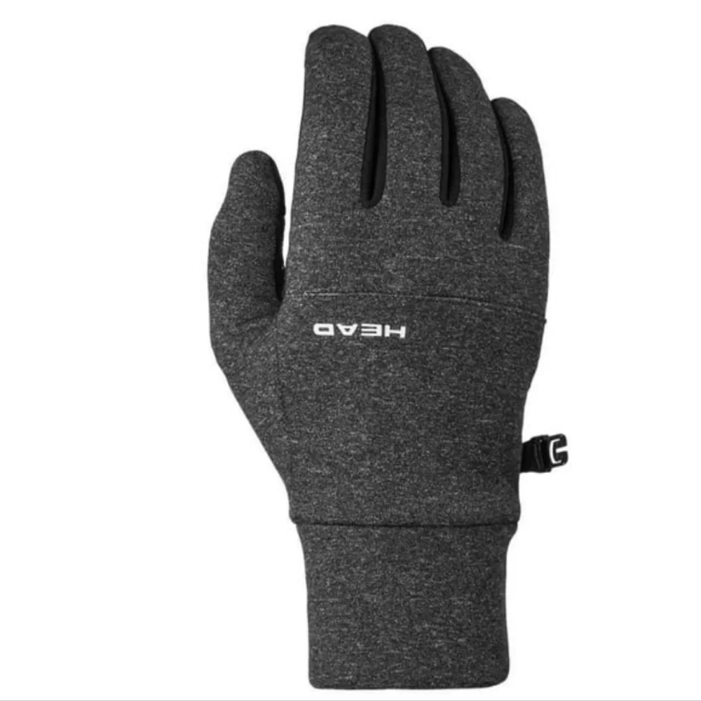 HEAD Running Gloves Touchscreen Grey Heather Sensatec Ultrafit XL New
